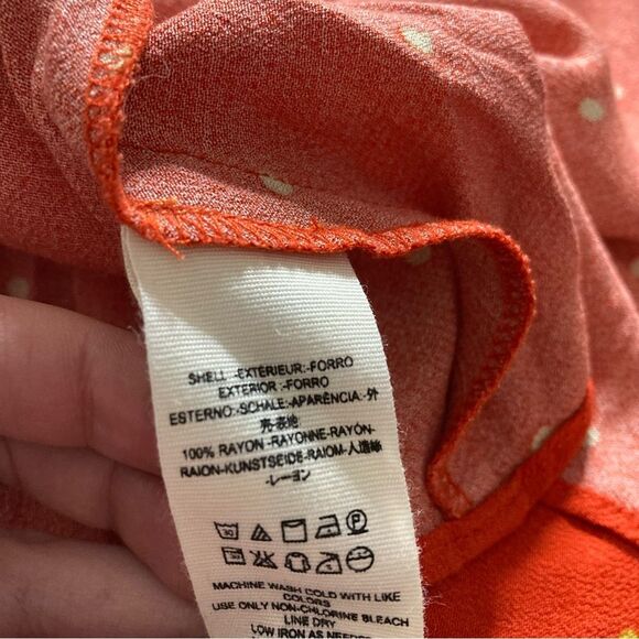 Free People All Yours Mini Dress Polka Dot Flame Red Size 8 Medium - Picture 8 of 13